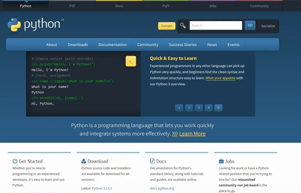 Débuter en Python : installation, premiers pas et apprentissage 1